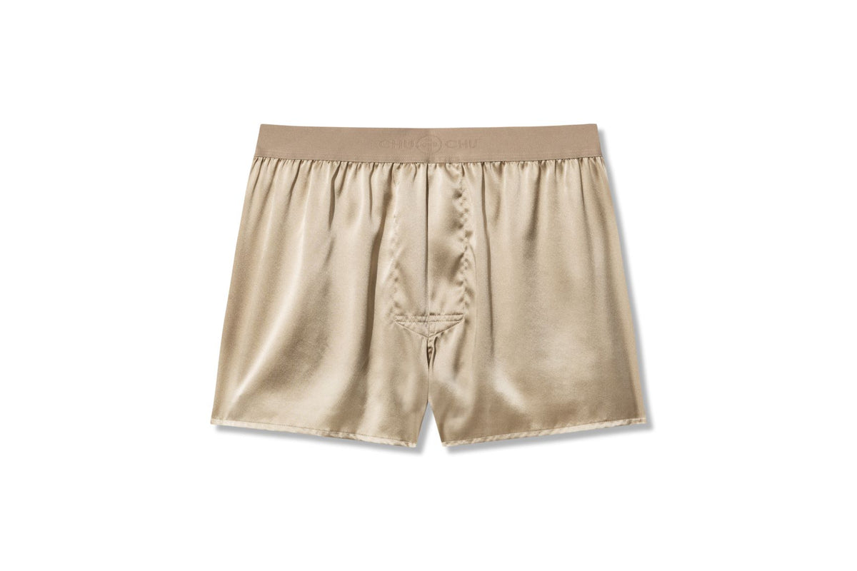Men's Silk Boxer Shorts in Champagne – CHUOCHU