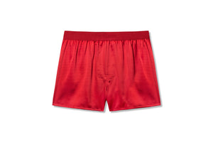 Open image in slideshow, Men&#39;s Silk Boxer Shorts in Red
