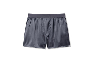 Men's Silk Boxer Shorts in Grey