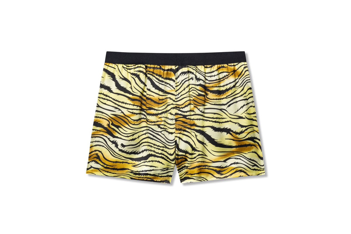 Men's Printed Silk Boxer Shorts in Crazy Zebra CHUOCHU