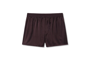 Men's Silk Boxer Shorts in Brown